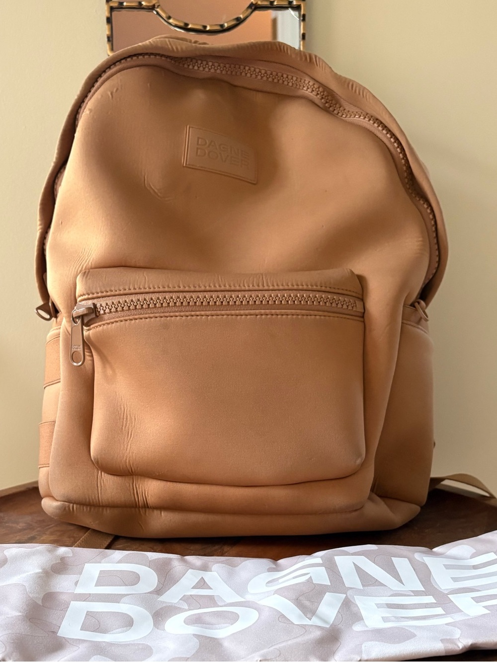 Dagne Dover Camel/Tan Leather Backpack